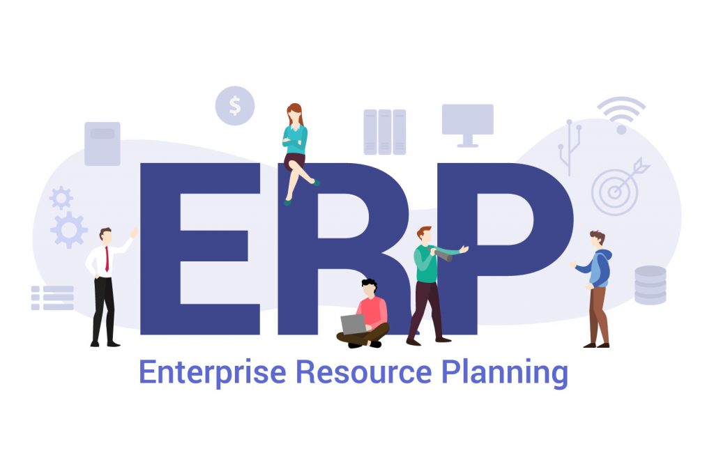 People considering the impact of ERP project management software on operations
